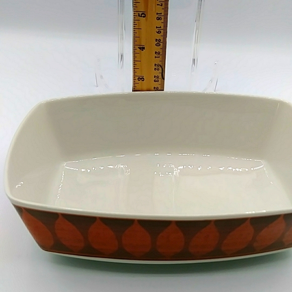 🌹HP! Franciscan Discovery Rectangular Serving Bowl. In Terra Cotta MCM - Picture 8 of 8